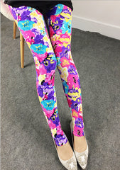 Graffiti Flowers Printing Fitness Leggings