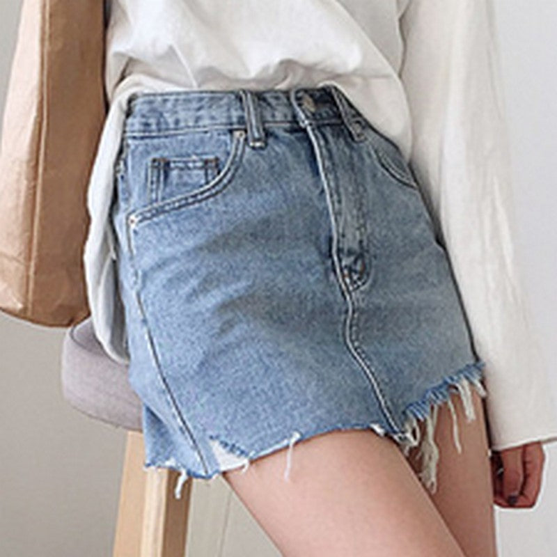 Waist Short Irregular A-line Skirt