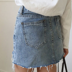 Waist Short Irregular A-line Skirt