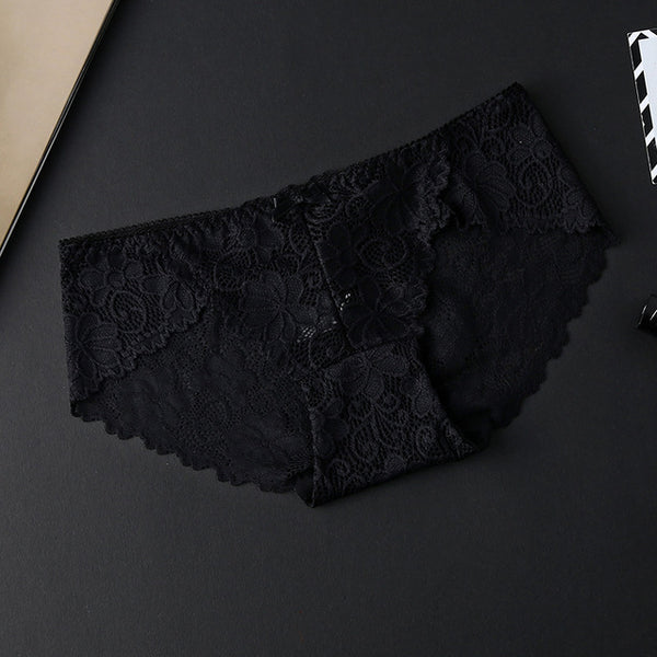Floral Hollow Out Embroidery Panties