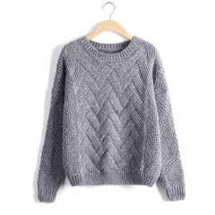 Stripe Spliced Knitted Sweater