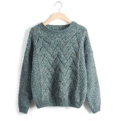 Stripe Spliced Knitted Sweater