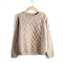 Stripe Spliced Knitted Sweater