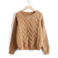 Stripe Spliced Knitted Sweater